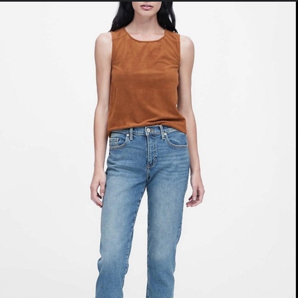 Banana Republic Suede Brown Tank NWOT